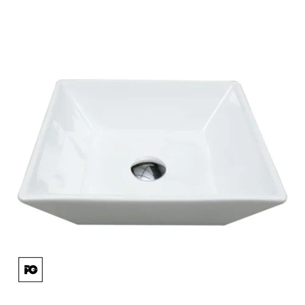 Lavabo color blanco-sobreponer-modelo babel-castel-plomeria garcia-ok | Plomería García
