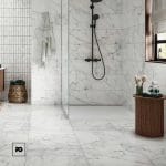 piso ceramico color blanco-60x60-satinado-marmol ternni-lamosa-ok | Plomería García