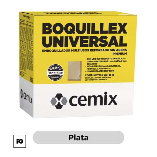 Emboquillador multiusos reforzado de 5 kg. color plata.