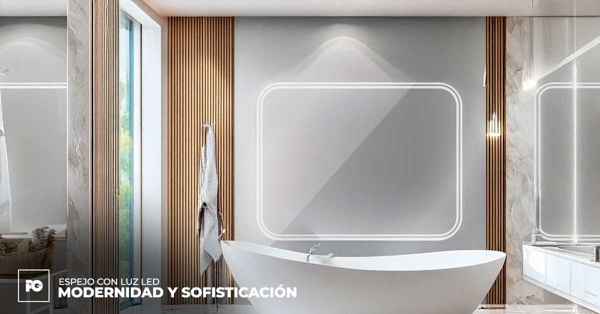 Espejo con luz led