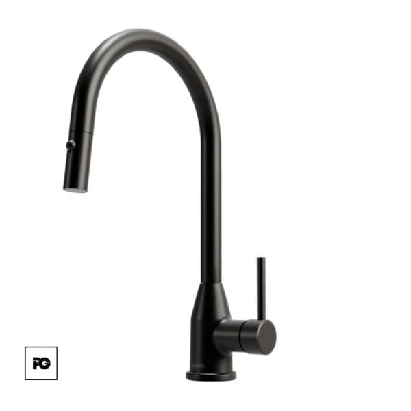 Monomando para fregadero Kampa Ébano.